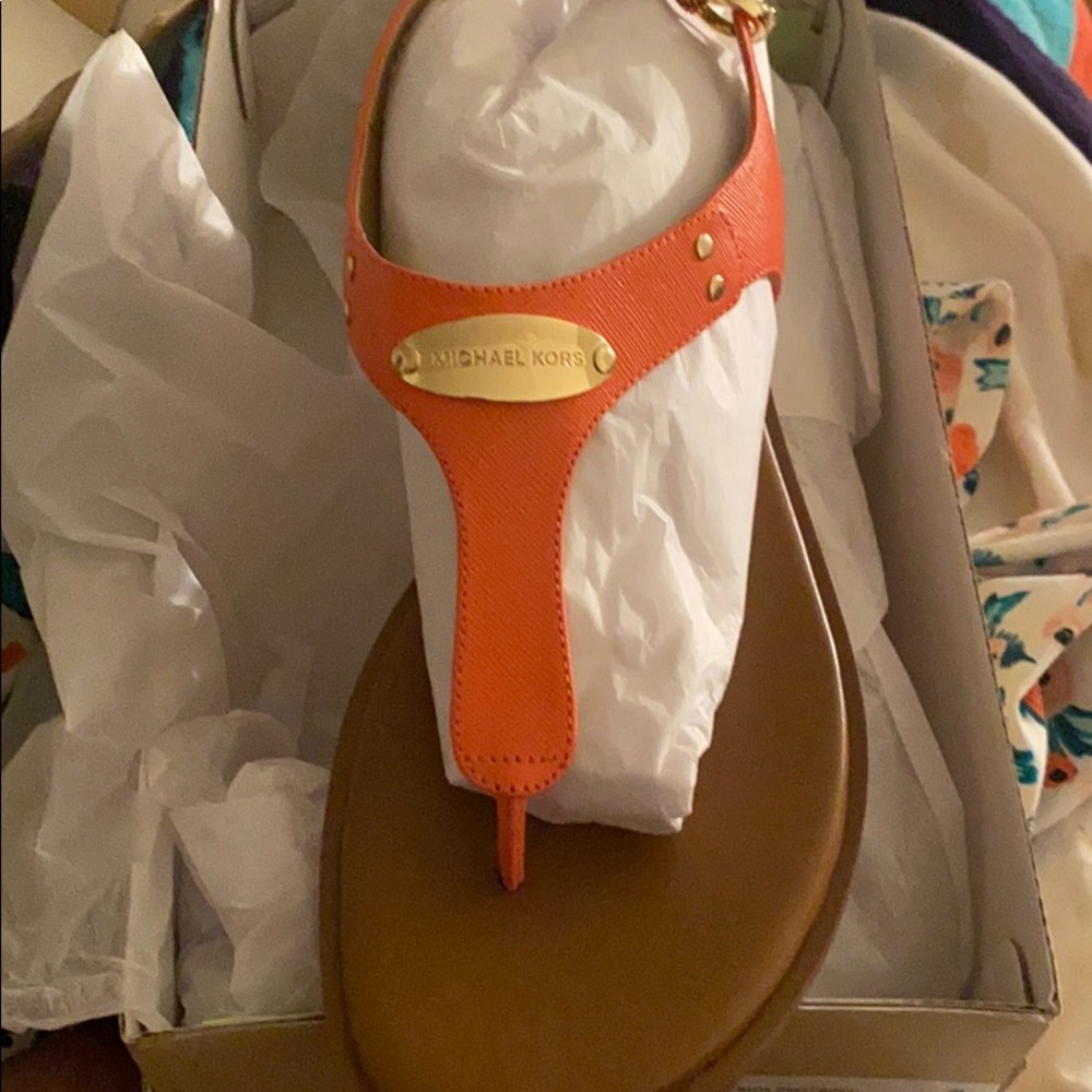 Brand new Michael Kors thong sandals